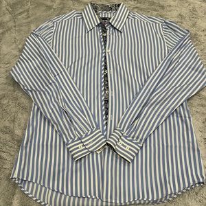 Blue & White striped shirt - Size 3
